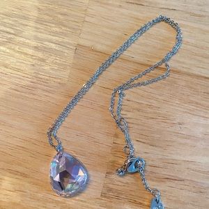 Swarovski Crystal Light pink drop necklace